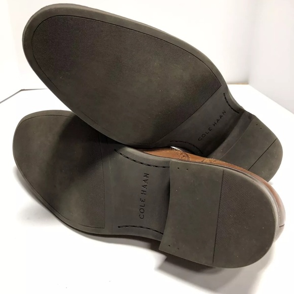 Cole Haan Men’s Wayne Cap Toe Oxford Dress Shoes Cognac, Size 11 D - Picture 4 of 5